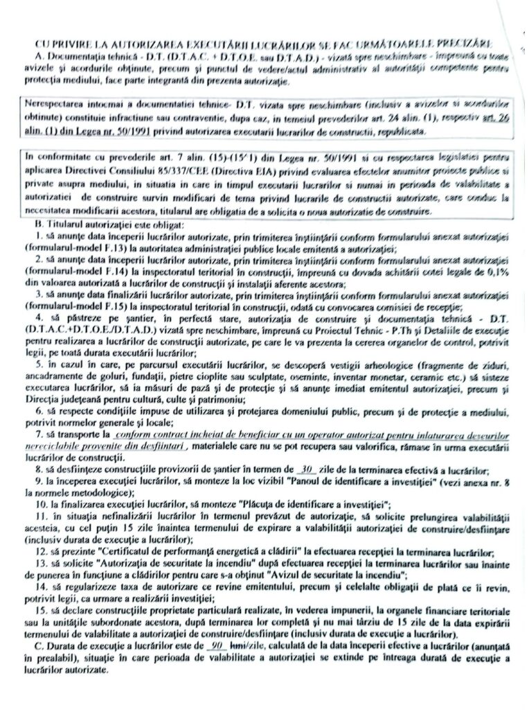 anunț autorizație construcție stație carburanți Petrom Râmnicu Sărat