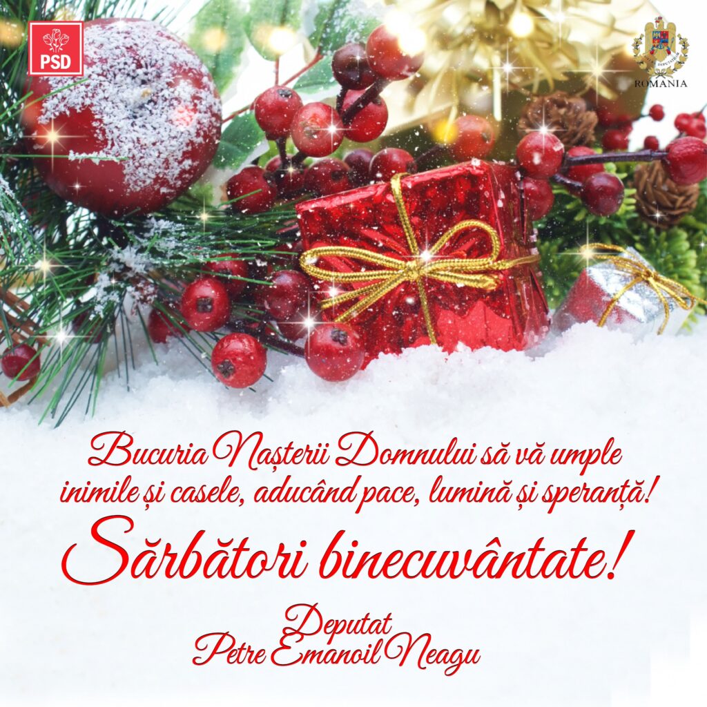 mesaj Sărbători deputat Petre Emanoil Neagu