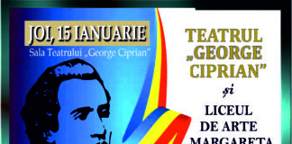 Dublu eveniment gratuit. Spectacole online și recital de muzică și poezie oferite de Teatrul ,,George Ciprian”, de Ziua Culturii Naționale