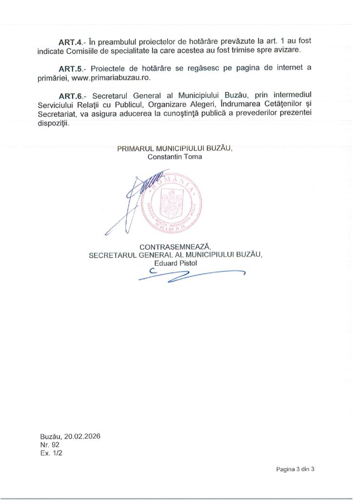 proiecte ședință CLM Buzău 26 februarie 2026