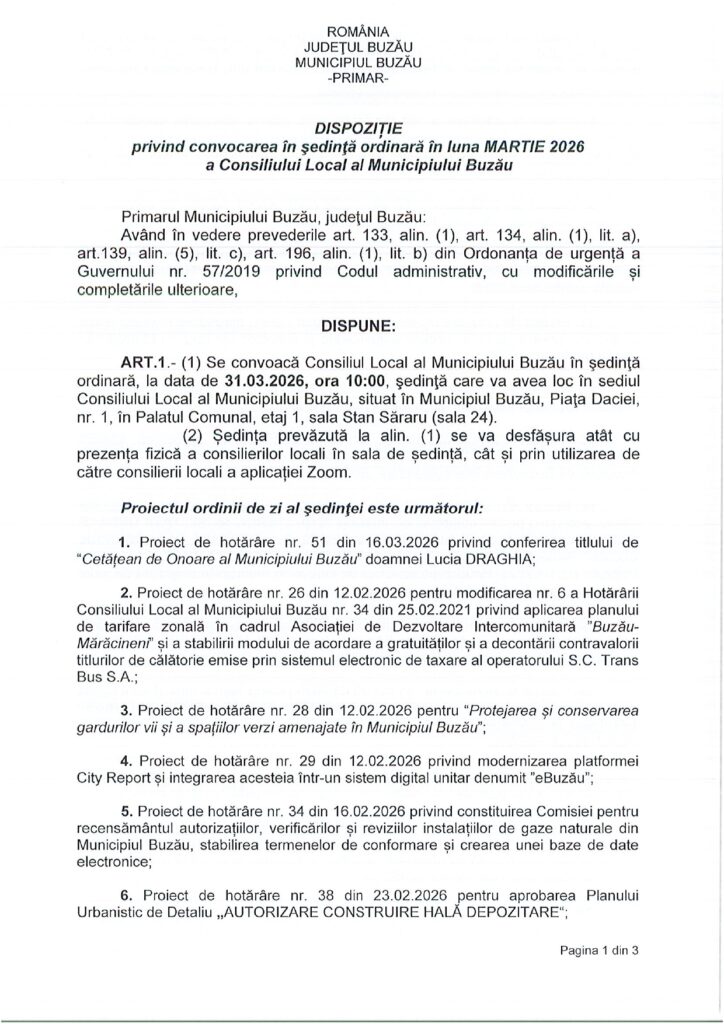 ședință CLM Buzău martie 2026