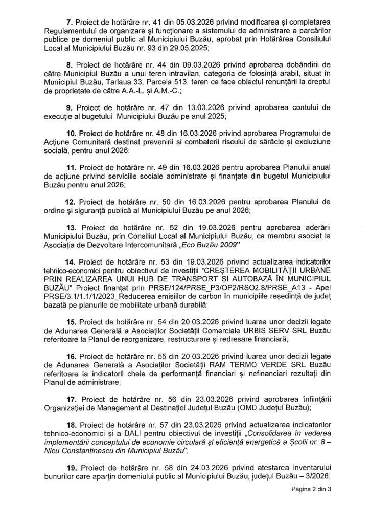 ședință CLM Buzău martie 2026