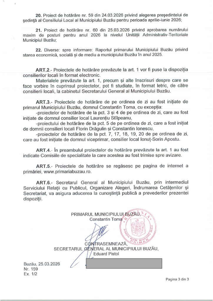 ședință CLM Buzău martie 2026