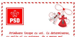 Mesajul șefului PSD Buzău, deputatul Romeo Lungu, de Mărțișor