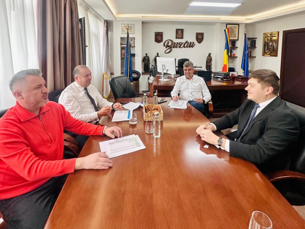 Buzău-Vrancea, întâlnire Marcel Ciolacu - Nicușor Halici, parteneriat județe Buzău Vrancea