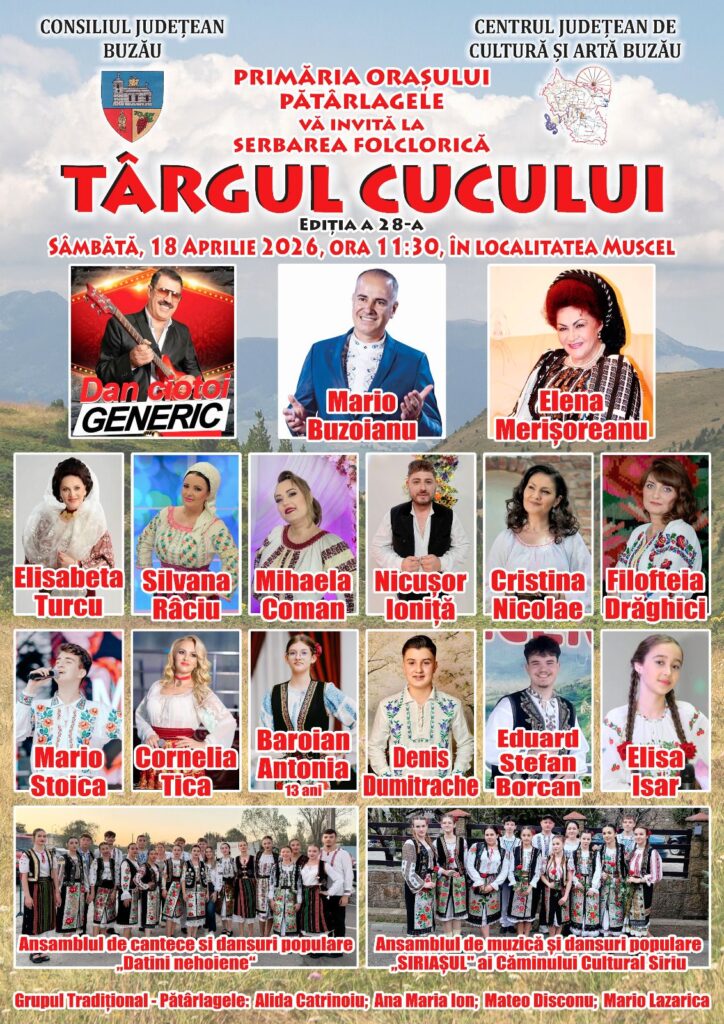 sărbătoare Târgul Cucului Pătârlagele ediția 28 - 2026