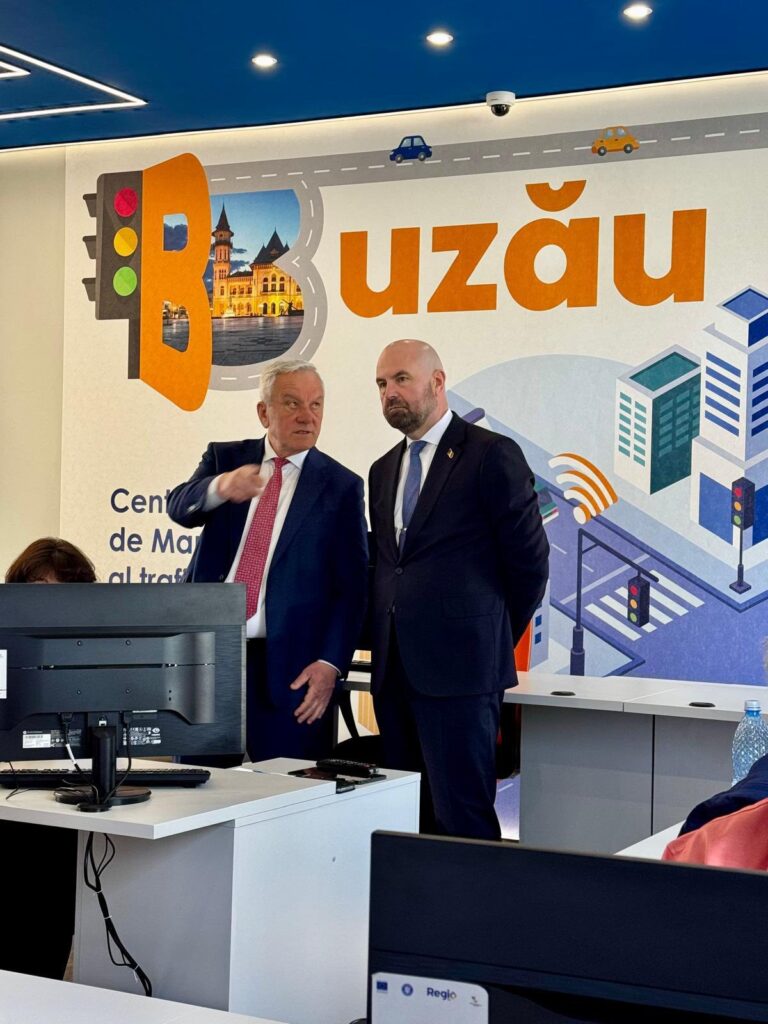 Adrian Petre, Constantin Cristea, Marcel Ciolacu președinte Consiliul Județean Buzău, primar Constantin Toma, Romeo Lungu, vicepremier Republica Moldova Vladimir Bolea vizită Buzău