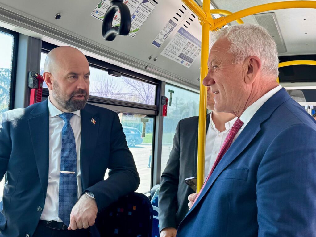 Adrian Petre, Constantin Cristea, Marcel Ciolacu președinte Consiliul Județean Buzău, primar Constantin Toma, Romeo Lungu, vicepremier Republica Moldova Vladimir Bolea vizită Buzău