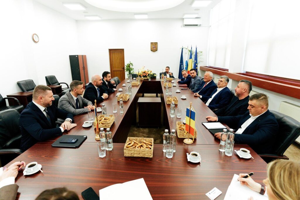 Adrian Petre, Constantin Cristea, Marcel Ciolacu președinte Consiliul Județean Buzău, primar Constantin Toma, Romeo Lungu, vicepremier Republica Moldova Vladimir Bolea vizită Buzău