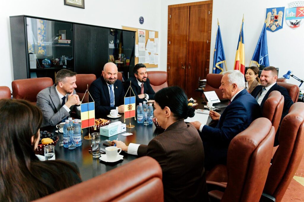 Adrian Petre, Constantin Cristea, Marcel Ciolacu președinte Consiliul Județean Buzău, primar Constantin Toma, Romeo Lungu, vicepremier Republica Moldova Vladimir Bolea vizită Buzău