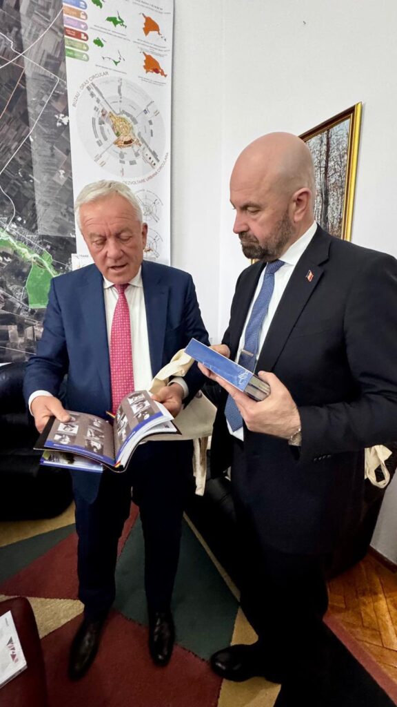 Adrian Petre, Constantin Cristea, Marcel Ciolacu președinte Consiliul Județean Buzău, primar Constantin Toma, Romeo Lungu, vicepremier Republica Moldova Vladimir Bolea vizită Buzău