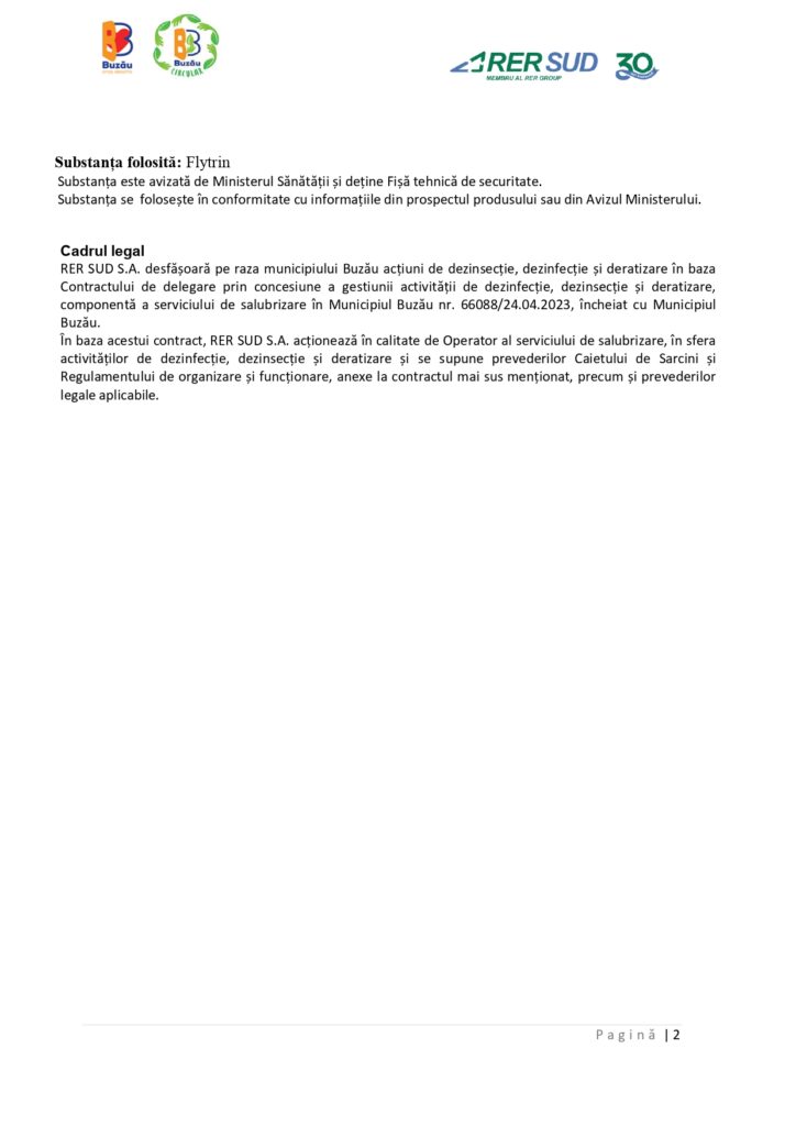 anunț Primăria Buzău, program dezinsecție Buzău, program dezinsecție împotriva căpușelor Buzău