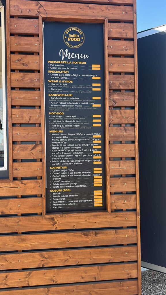 ciolan caramelizat, food truck Buzău, Iolandin Staicu, pui la rotisor, Yolli"s Food Buzău