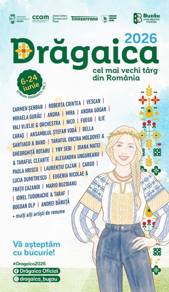 Andra, Paula Hriscu, Cargo, Fuego, YNY Seby și Vali Vijelie, printre cei care vor cânta la Drăgaică. Iată lista artiștilor! 1 artiști Drăgaica Buzău, Drăgaica Buzău 2026