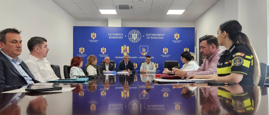 prefect Buzău Leonard Dimian, probleme elevi romi Prefectura Buzău, ședință Prefectura Buzău