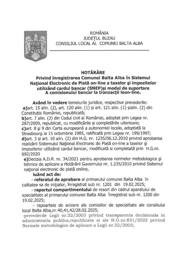 Primăria Balta Albă, înregistrare pe ghiseul.ro 1 comuna Balta Albă taxe și impozite, Primăria Balta Albă registru plăți on-line