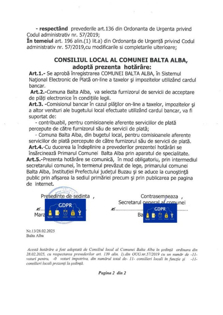 Primăria Balta Albă, înregistrare pe ghiseul.ro 2 comuna Balta Albă taxe și impozite, Primăria Balta Albă registru plăți on-line