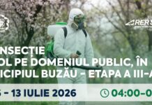 Încă o etapă de dezinsecție în Buzău. Iată programul acțiunilor!