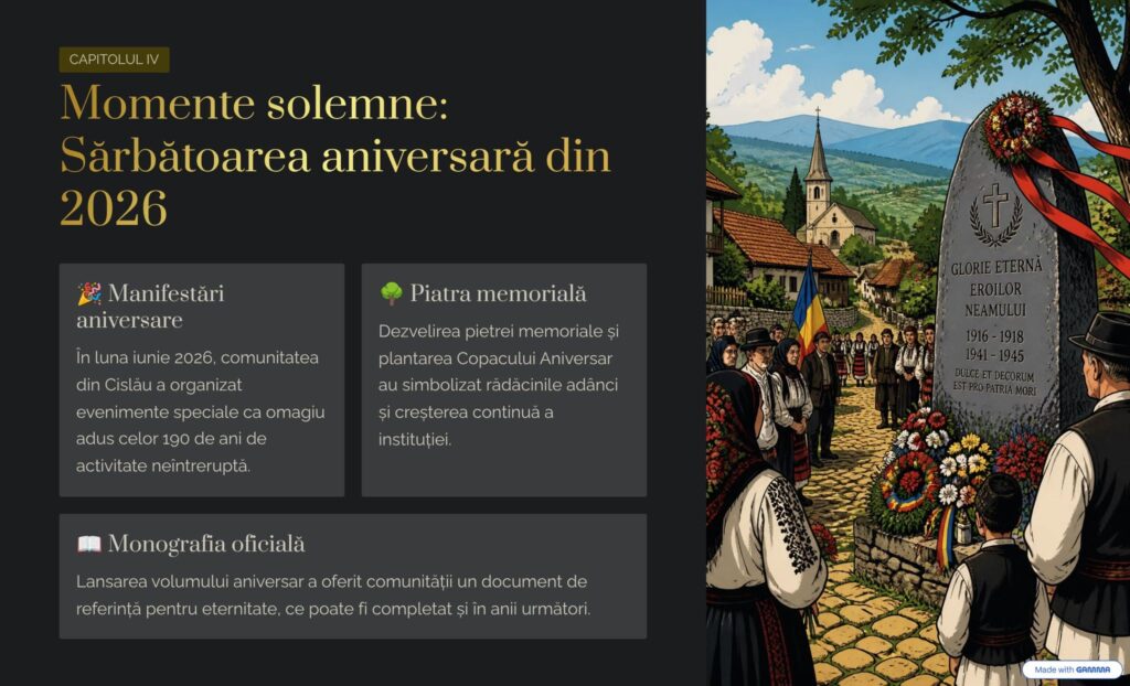 Cartea Școlii Cislău, volum aniversar Școala Cislău