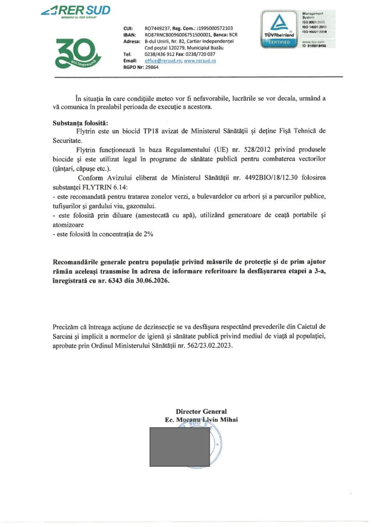 reprogramare dezinsecție Buzău