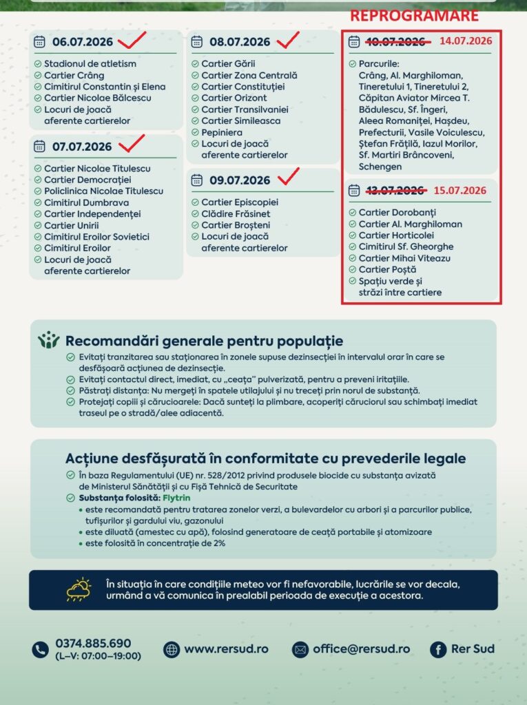reprogramare dezinsecție Buzău