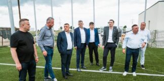 (FOTO) Președintele FRF, Răzvan Burleanu, în vizită la Buzău. Cu cine s-a întâlnit