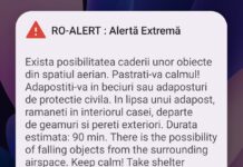 Dronă căzută pe câmp, între Padina și Pogoanele. A fost doborâtă de un avion F-16