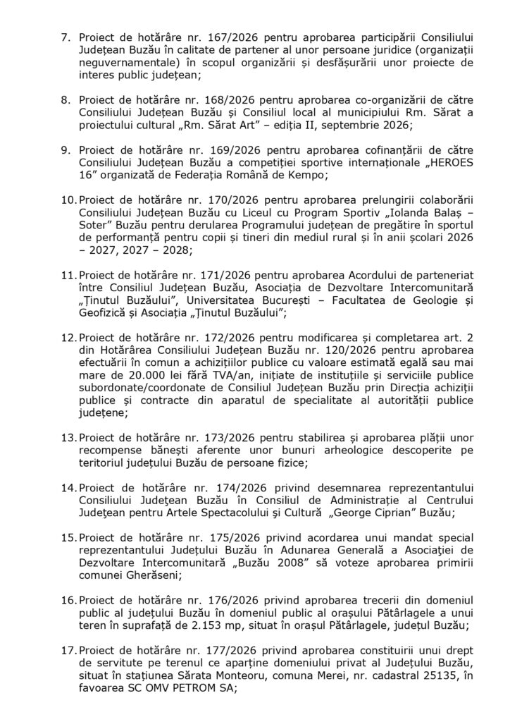 Ședință la Consiliul Județean. Nu mai puțin de 29 de proiecte pe ordinea de zi 2 ședință Consiliul Județean august 2026