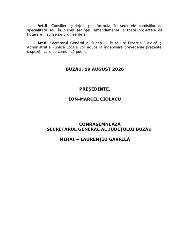 Ședință la Consiliul Județean. Nu mai puțin de 29 de proiecte pe ordinea de zi 5 ședință Consiliul Județean august 2026