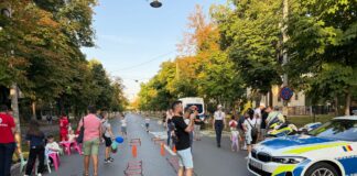 (FOTO) Bulevardul Bălcescu, animat de copii, polițiști și voluntari de la Crucea Roșie