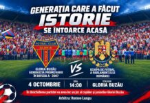 Gloria Buzău (generația promovării din 2007) vs. echipa parlamentarilor, meci arbitrat de deputatul Romeo Lungu