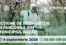 O nouă dezinsecție în toate parcurile din Buzău. Iată programul acțiunilor!