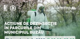O nouă dezinsecție în toate parcurile din Buzău. Iată programul acțiunilor!