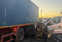 (FOTO) Grav accident în Vadu Pașii. Bărbat rănit