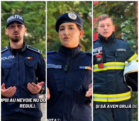 (VIDEO) E bine să-i ascultați. Polițiștii, jandarmii și pompierii – sfaturi pentru elevi și părinți