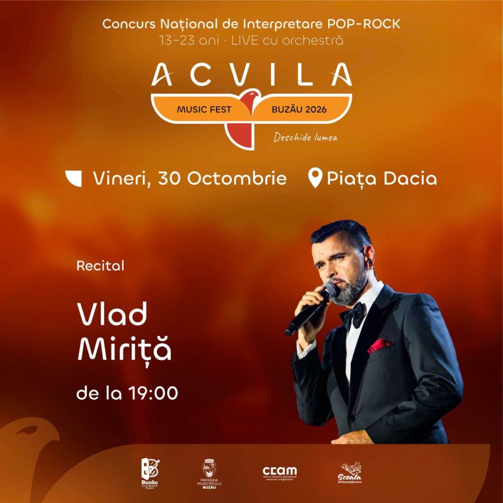 (VIDEO) ACVI te invită la concert, în Piața Dacia. Holograf, Laurențiu Cazan, Vlad Miriță, Bianca Mihai 2 Acvila Music Fest Buzău