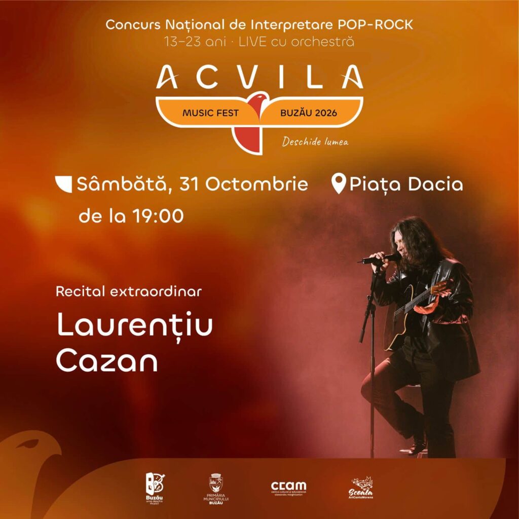 (VIDEO) ACVI te invită la concert, în Piața Dacia. Holograf, Laurențiu Cazan, Vlad Miriță, Bianca Mihai 3 Acvila Music Fest Buzău