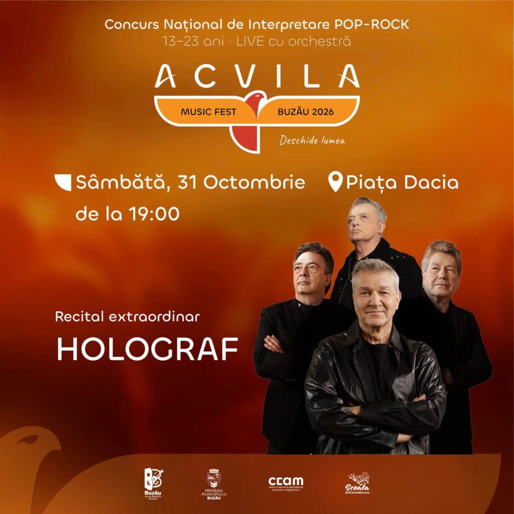 (VIDEO) ACVI te invită la concert, în Piața Dacia. Holograf, Laurențiu Cazan, Vlad Miriță, Bianca Mihai 4 Acvila Music Fest Buzău