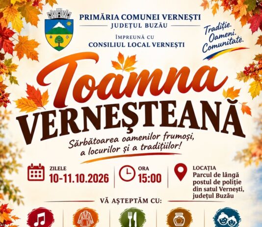 Weeekend de sărbătoare la Toamna Verneșteană! Primar: Vă așteptăm cu mic, cu mare