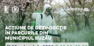 O nouă etapă de dezinsecție în parcurile din orașul Buzău. Iată programul acțiunilor!