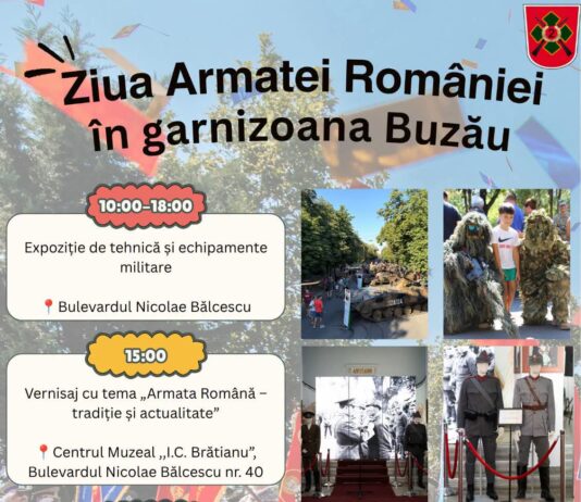 Sărbătorim Ziua Armatei. Evenimentele organizate pentru buzoieni