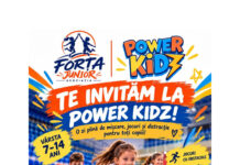O nouă provocare Power Kidz pentru copiii între 7 și 14 ani. Pe 25 octombrie, la Sala Sporturilor