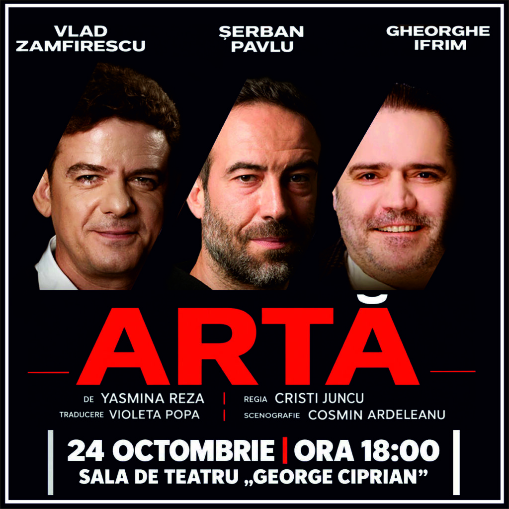 Vlad Zamfirescu, Șerban Pavlu și Gheorghe Ifrim vin la Buzău într-o lună octombrie plină de teatru 3 spectacole teatru Buzău, Teatrul George Ciprian Buzău