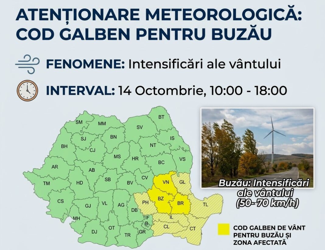 avertizare vant