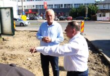 Continuă reabilitarea bulevardului Stadionului. Stația Trans Bus de la Filatură, relocată